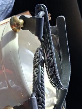 Embossed Western Spurs - Men's Black Steel Finish